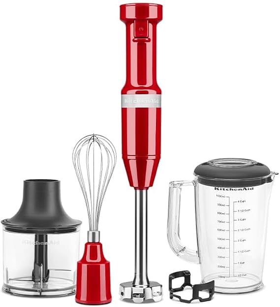 Hand Blender with Kitchenaid Accessories 5KHBV83EER -Empire Red