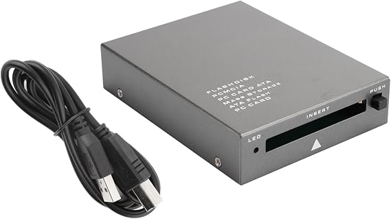 PC Card Reader,USB2.0 Interface PCMCIA Card Reader,68PIN ATA Flash PCMCIA PC Card to USB 2.0 Industrial Grade Card Reader,Plug and Play,Compatible with Multiple Systems