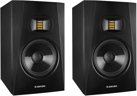 ADAM Audio T7V T-Series Active Nearfield Monitor for Recording, Mixing and Mastering, Studio Quality Sound (Pair)