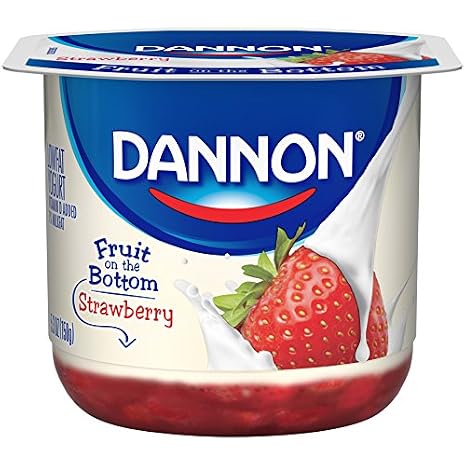 Dannon Fruit on the Bottom Strawberry Yogurt, 6 Ounce -- 12 per case.