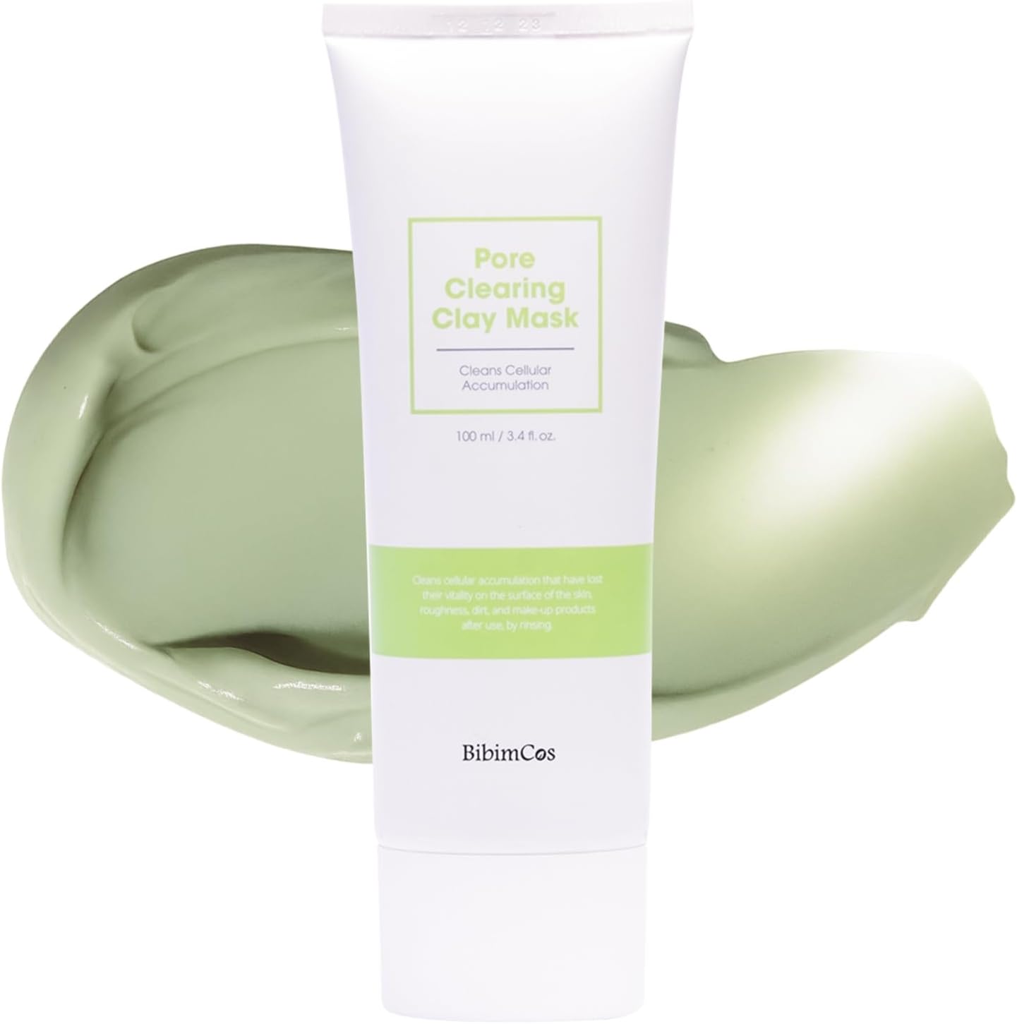 BibimCos Pore Cleansing Clay Mask, Deep Cleansing, Sebum Control, Moisturizing Formula for All Skin Types, 100ml