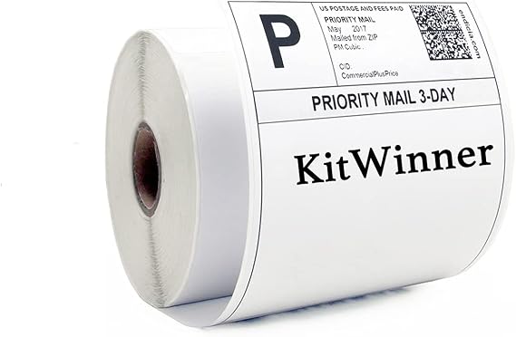 Thermal Direct Shipping Label, 500PCS 4x6 Direct Shipping Labels Sticker Label Paper for Thermal Label Printer (500PCS / Roll)