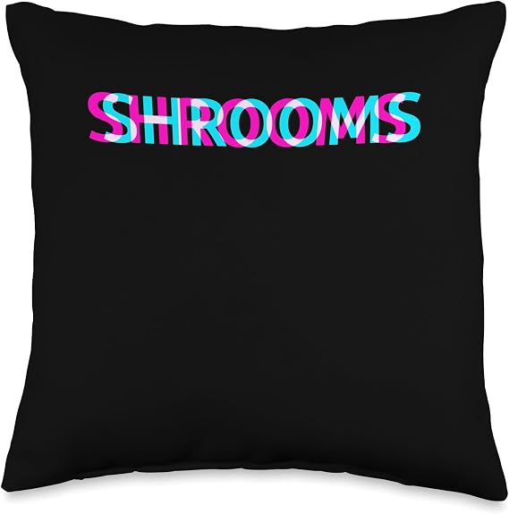 Shrooms Psychedelic Magic Mushrooms Psilocybin Grow Throw Pillow