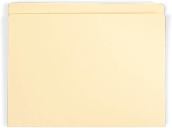 Gaylord Archival Archival-Quality Legal Size Cream File Folders w/Full 1" Tabs (100-Pack)