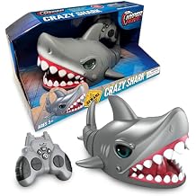 Hyper Drive - Mega Chomp Remote Control Land Shark Toy 14-Inch Big RC Robot Shark with Realistic Chomping, Rechargeable Battery, Full Function, Music, Auto Mode