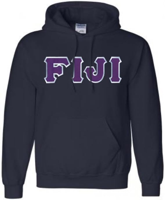Greekgear Fiji Lettered Hooded Sweatshirt
