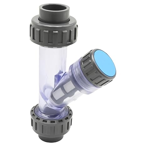 3/4inch Standard Pipeline Y-Filter, PVC Glue Filter Valve, DN25 Y-Filter for Water Oil Gas Y Strainer (1 pcs Set)