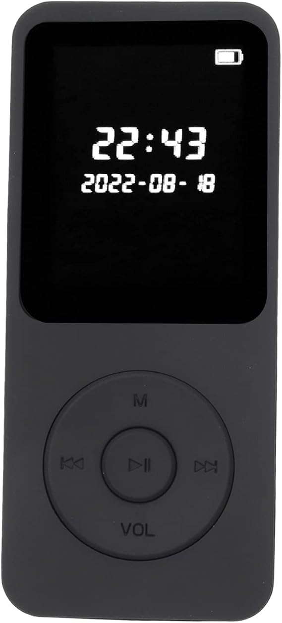 Bluetooth MP3 MP4 Player, Ultra-thin Digital MP4 Voice Recorder Noise Reduction, 1.77" Screen, Built-in HD Speaker, Portable HiFi Music Player with Outdoor Playback Function No Memory Card