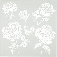 The Crafters Workshop TCW6X6-514 Cabbage Roses Template, 6 by 6"