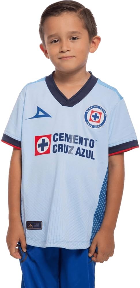 Pirma Youth Size Cruz Azul Away Soccer Jersey 2023/2024 Season Light Blue