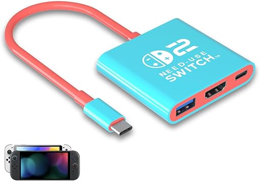 Switch 2 Dock for Nintendo Switch 1 / 2 and Steam Deck Docking Station, Support TV Dock Mode, Portable TV HDMI Adapter Accessories for Nintendo Switch2 / OLED / 1, USB C to HDMI 2.0 Adapter 4K Output