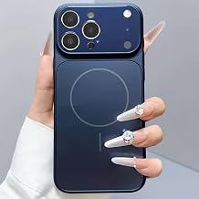 Coverzone iPhone 17 Pro Max Compatible Case Compatible with MagSafe Wireless Charging Supported Tempered Camera Protection Glass Case – Non-fingerprint Wireless Charging Camera Protective Shock Absorbing Hard Cover