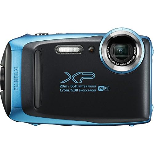 Fujifilm FinePix XP130 Waterproof Digital Camera w16GB SD Card - Sky Blue