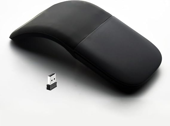 Wireless Foldable Mouse Folding Touch Mice (2.4G Wireless with USB Receiver)-Black