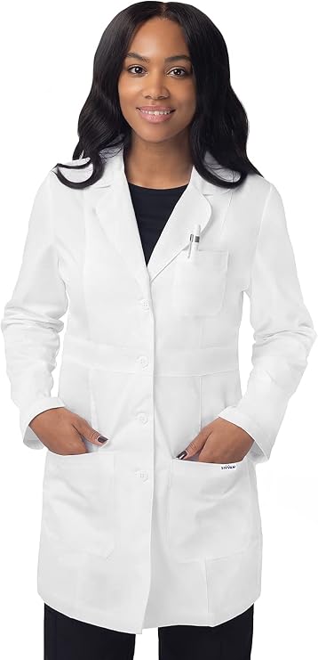 Sivvan Women's Lab Coat 33" Length with Adjustable Belt