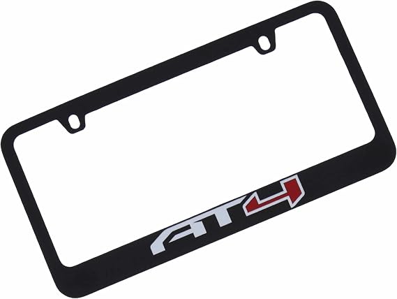 Eurosport Daytona- Compatible with -, GMC AT4 Black License Plate Frame