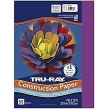 Tru-Ray Heavyweight Construction Paper, Magenta, 9" x 12", 50 Sheets (103000)