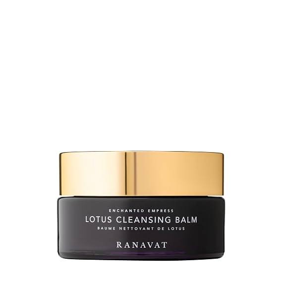 RANAVAT Lotus Facial Cleansing Balm - Gel to Milk Makeup Remover Balm for Balanced & Restored Skin - Resurfacing Facial Cleanser with Blue Tansy Oil + Jasmine - Suitable for All Skin Types (3.4 oz)