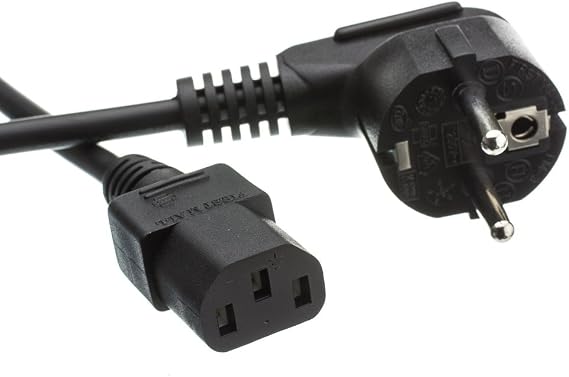 C&E 6 Feet, European Computer/Monitor Power Cord, Europlug or CE 7/7 to C13, VDE Approved, (2 Pack)