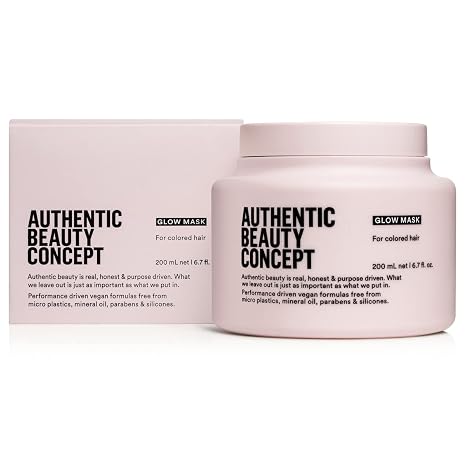 Authentic Beauty Concept Glow Mask | Color Treated Hair| Improves Softness and Shine | Vegan & Cruelty-free | Silicone-free