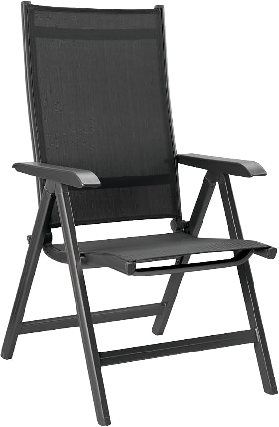 KETTLER Basic Plus Folding Multi-Position Chair - Gray/Gray