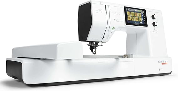 Bernette B79 Sewing and Embroidery Machine, 5 Touchscreen, 9 Workspace | 5 Color Touchscreen, 9 Right Workspace, Embroidery Module with 3 Hoops, 1218, 57 Cm, 500 Stitches