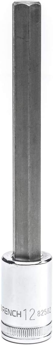 GEARWRENCH 1/2" Drive Long Length Hex Bit Socket, 12mm - 82582