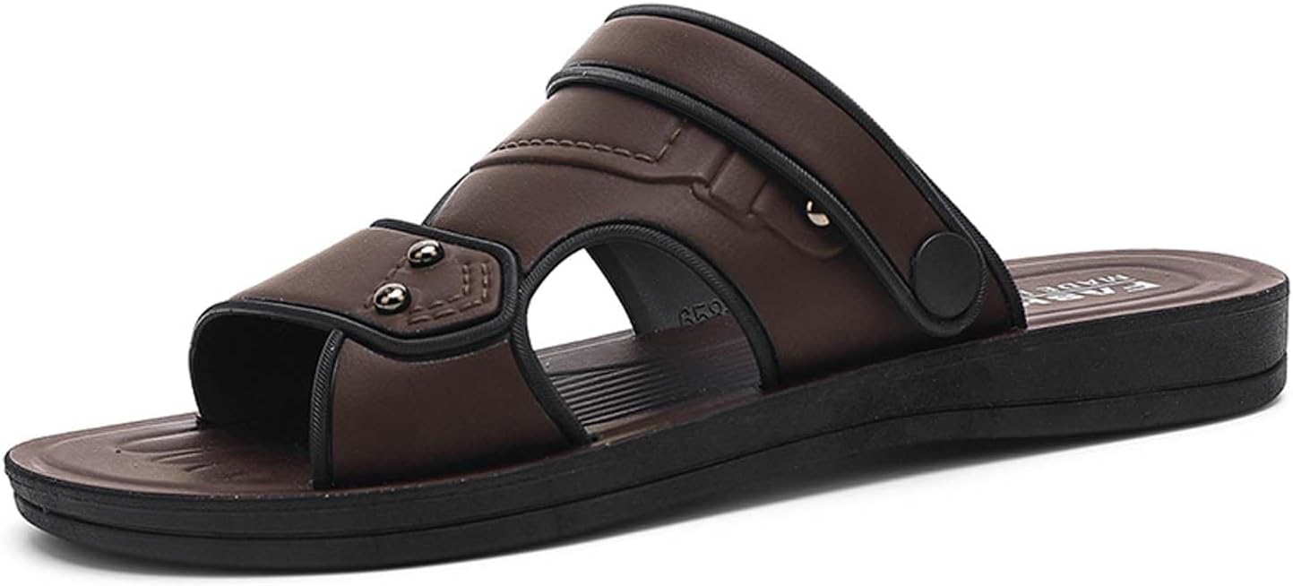 Men's leather sandalscomfortable, breathable, and quick-dryingperfect for the beach, gardening, the pool, and the shower.