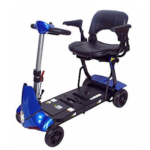 Solax Mobility - Mobie Plus - Folding Travel Scooter - 4-Wheel - Blue