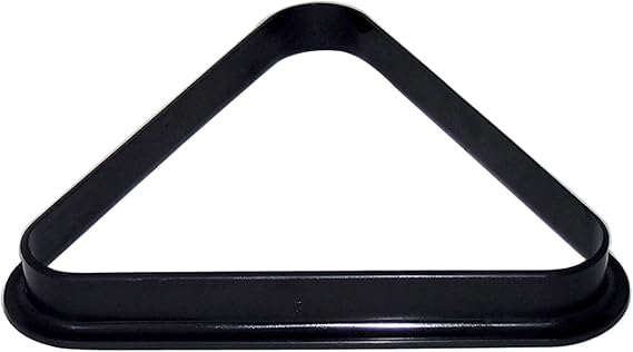 Hathaway Pool Table Triangle Rack Durable Plastic Billiard Ball Racking Frame for 2.25-in Regulation Billiards Balls Smooth Molded Design 12.25-in, Black