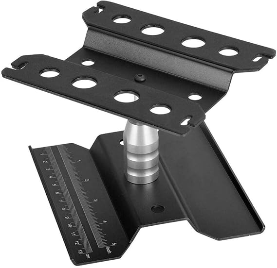 CNC Aluminum Alloy RC Car Work Stand Repair Workstation 360 Degree Rotation Lift Or Lower for 1/8 1/10 1/12 Scale Cars Trucks Buggie (Black)