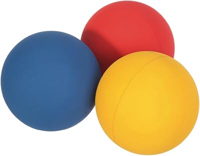 JBM Racquetball Squash 5.5cm  2.17 Rubber 1 Red 1 Blue 1 Orange Balls in a Net 65-70% Rebound Rate Highly Visible for Racquetball Game Practice Training