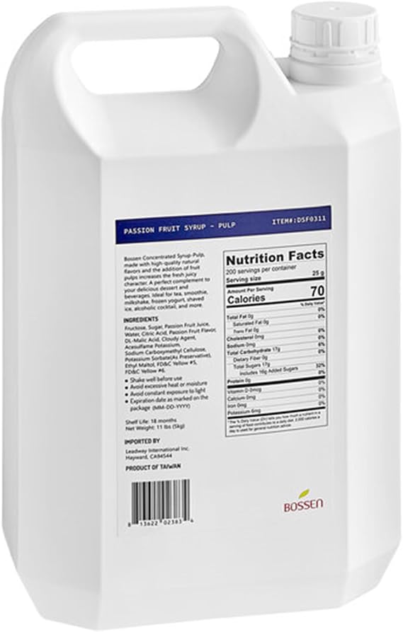 Passion Fruit Concentrated Syrup with Pulp 168 fl. oz. WS-535SYPPSNFP-NF