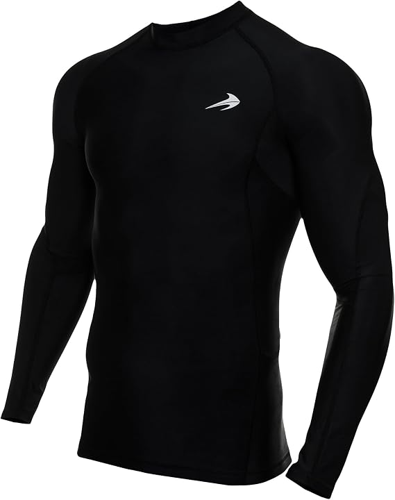 CompressionZ Men's Compression Long Sleeve Shirt | Athletic Quick Dry Sun Protection Slimming Base Layer for All Sports