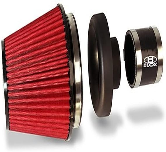 3.5" Performance Filter Kit - Includes Composite velocity stack - Black, filter, and silicone hose kit