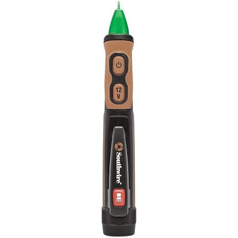 Southwire Tester NCVD Advanced Dual - Visual & Audible AC Voltage Detection - IP67 Waterproof - Silent Mode & Dual Flashlights - CAT IV 1000V Safety