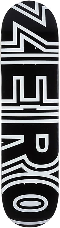 ZERO Skateboards Bold Black/White Skateboard Deck - 7.25" x 29"