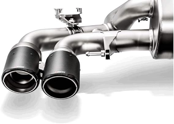 Akrapovic - 18+ BMW M5 (F90) Evolution Tail Pipe Set (Carbon) w/Red/White Akraprovic Logo (TP-CT/47/RS)