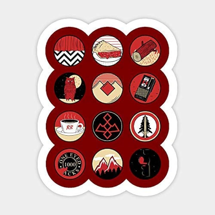 Iconic: Twin Peaks Sticker Graphic - Sticker Decal