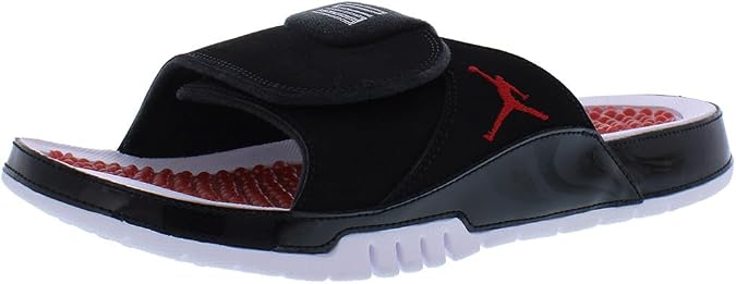Nike mens Jordan Hydro XI Retro Slippers, Black/Varsity Red-varsity Red, 11