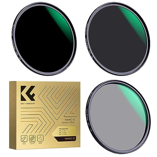 K&F CONCEPT 37mm Lens Filter Kit Neutral Density ND8 ND64 CPL Circular Polarizer Filter Set with 24 Multi-Layer Coatings for Camera Lens