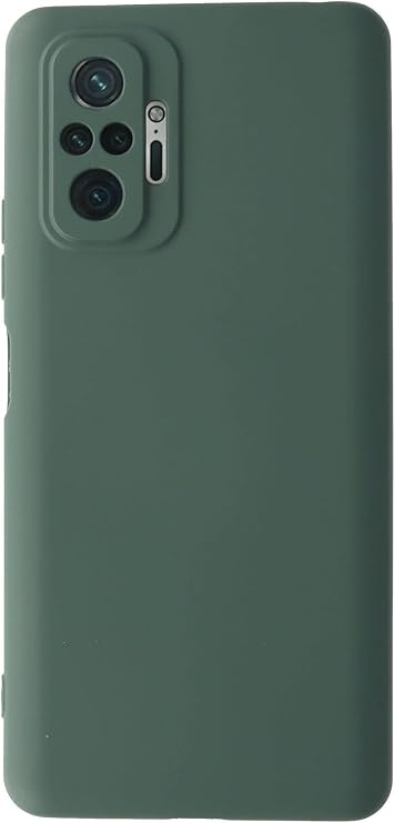 KZY Contact In-Cover Velvet Camera Protected Launch Silicone Case Compatible with Xiaomi Redmi Note 10 Pro - Green