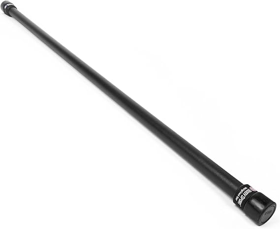 Body Sport Weighted Bar Strength Training Workout Bar for Men and Women Durable Curl Bar with Secure Rubber Grip for at Home or Gym For Yoga, Pilates, Physical Therapy, Resistance Training, and More