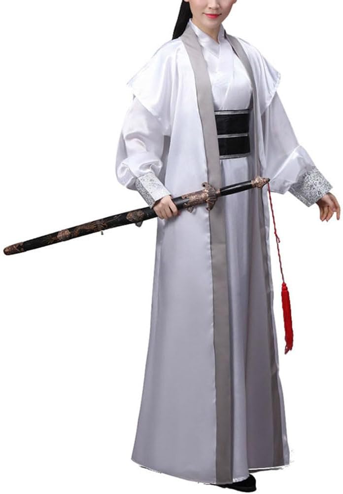 Hanfu Cosplay Costume, Scholar, Gallant, Samurai-Style Costume, Long Sleeve, Chinese Clothing, 3-Piece Set, Halloween, Unisex