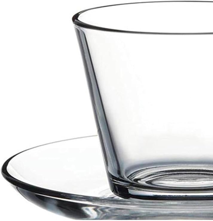 Paşabahçe Vela 6'lı Kulplu Çay Fincanı Seti, 195 ml, Şeffaf Cam