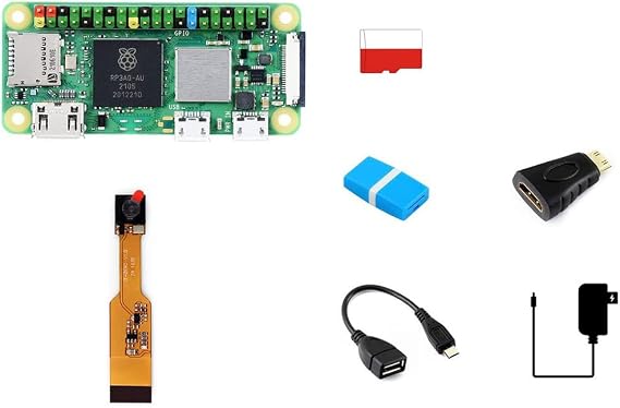 for Raspberry Pi Zero 2 WHC Package C Kit with RPi Zero V1.3 Camera Mini HDMI to HDMI Adapter Micro USB OTG Cable and SD Card Reader 16GB @XYGStudy (RPi Zero 2 WHC Package C)