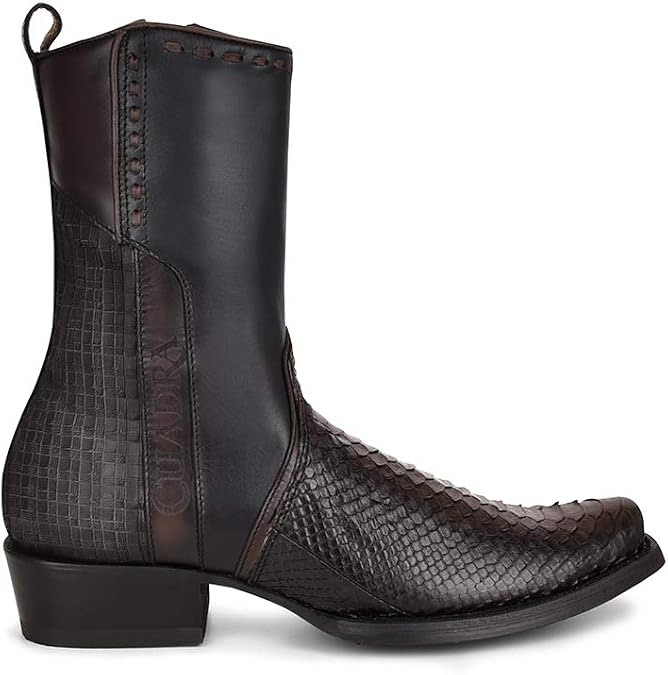 Cuadra Men's Boot in Genuine Python Leather and Bovine Leather