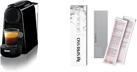 Nespresso Essenza Mini Espresso Machine by De'Longhi, Piano Black Descaling Kit