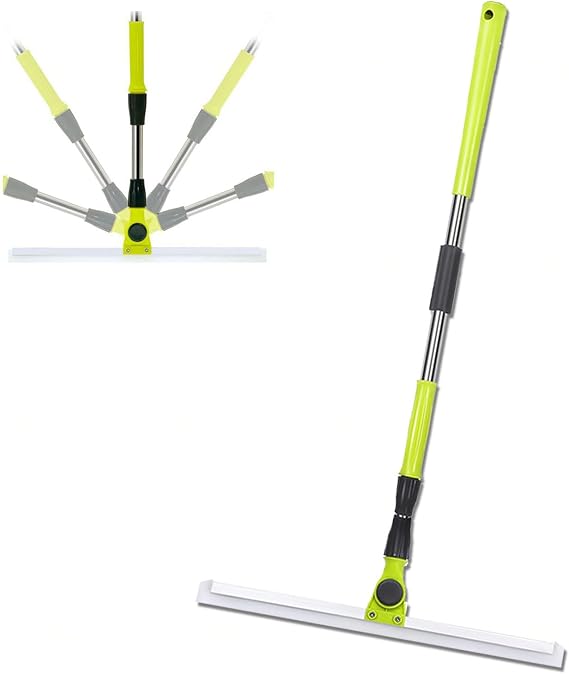 Magic Broom Squeegee, with 51 Long Handle Air Broom as Seen on Tv, Silicon Broom for Smooth Floors,Rugs,Windows