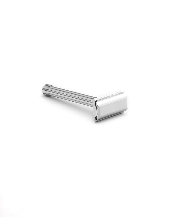 Blackland Blackbird Double Edge Safety Razor for Men - Satin Long Handle Safety Bar - CNC Machined Stainless Steel - Made in USA